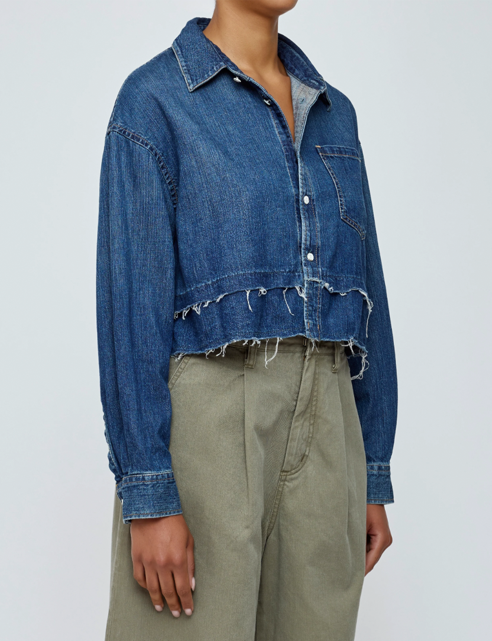 Leipsic Tiered Shirt, Blue