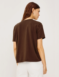 Cotton Cashmere SS Tee, Espresso