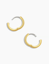 Reed Hoops, Gold/Stainless