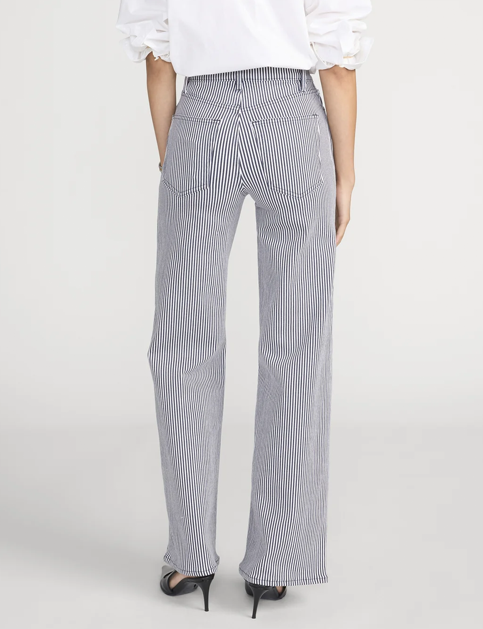 Le Slim Palazzo, Navy/Stripe