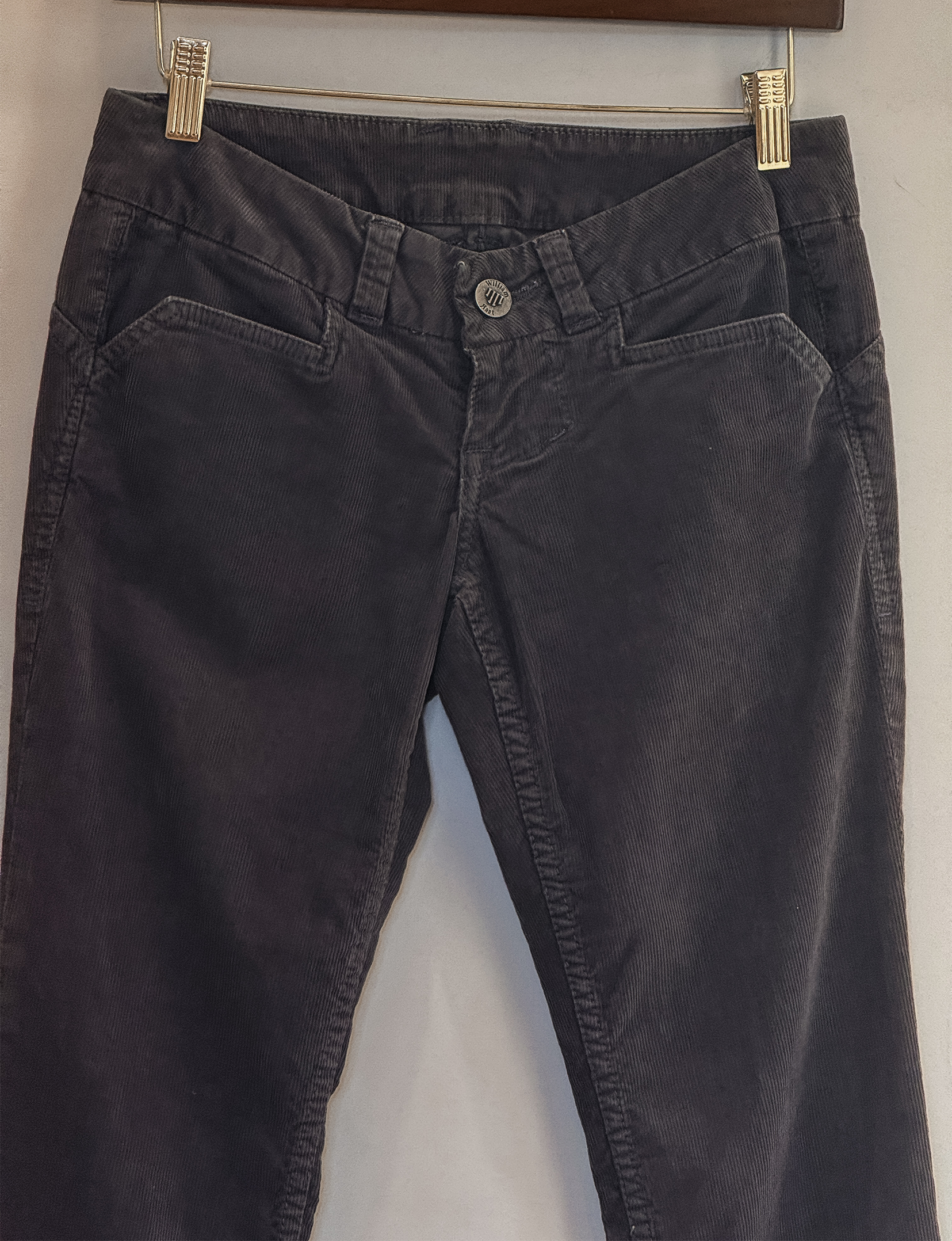 William Rast Savoy Flare Corduroy, Steel/Carbon