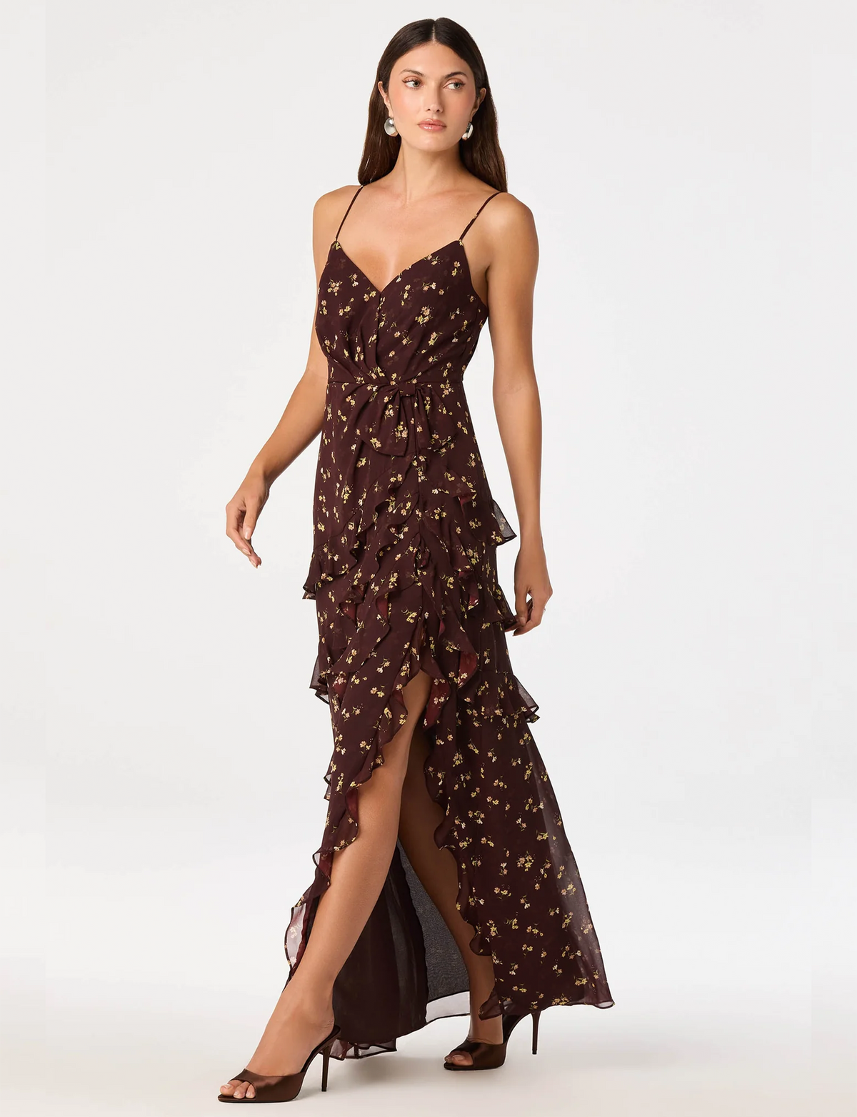 Abriella Dress, Brown/Floral