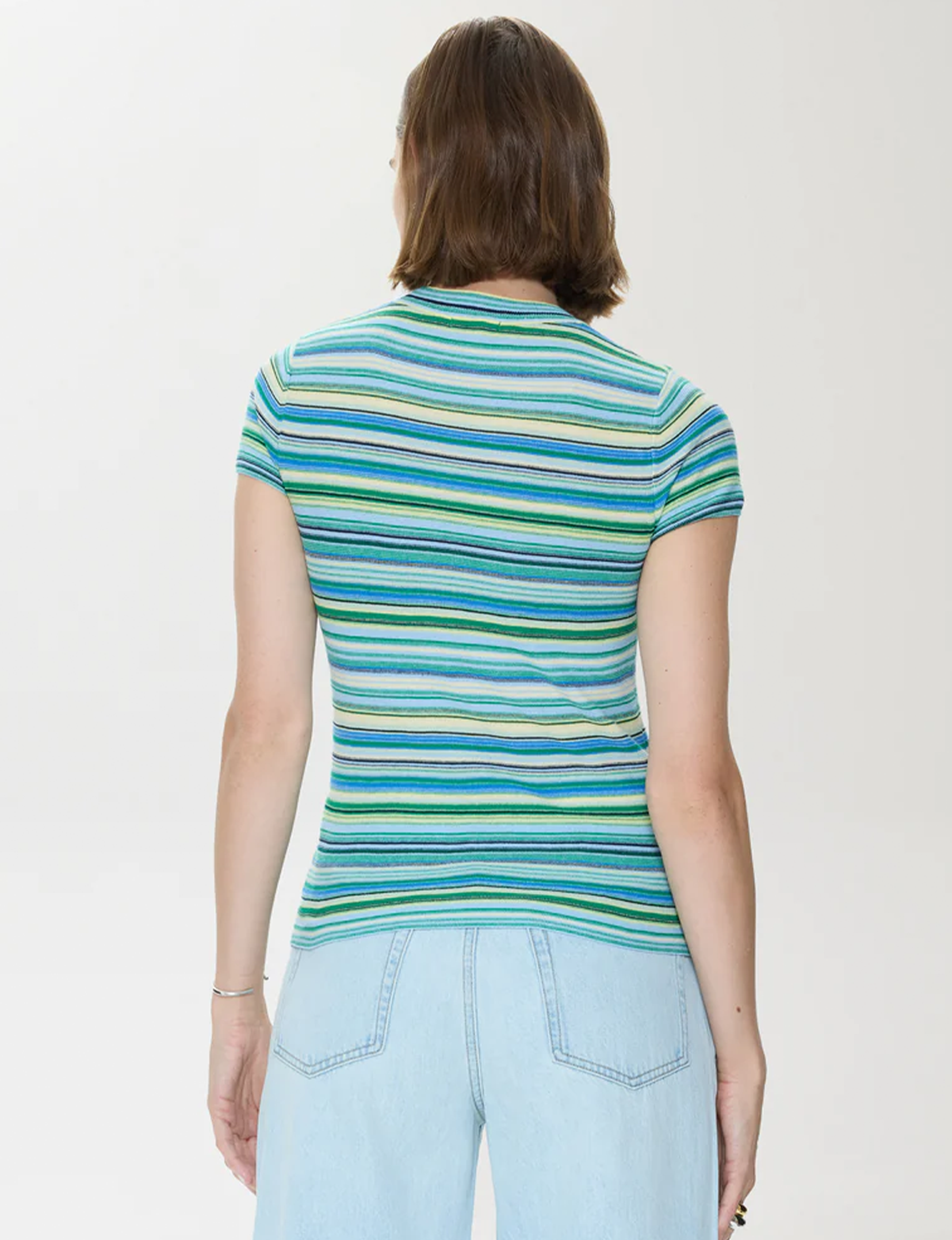 Selene Tee, Blue/Green Multi