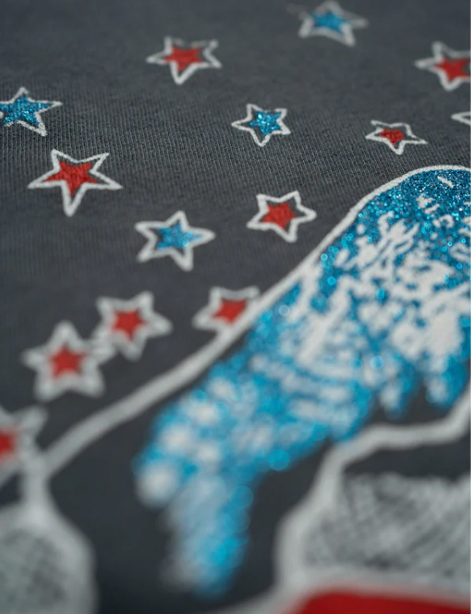 Blondie American Stars Cropped Crew Tee, Dusk