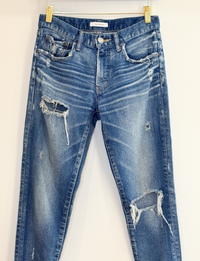 Moussy Distressed Skinny Jeans, Medium Wash