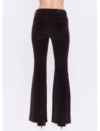 Kinsley Corduroy Mid-Rise Ultra Flare, Mocha