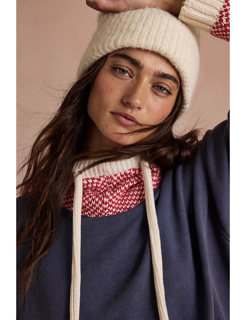Snug Bonnet Sweatshirt, Indigo