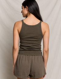 Annie Recycled Tank, Dark Olive