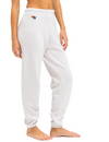 5 Stripe Womens Sweatpant, Dove Grey/White Grey