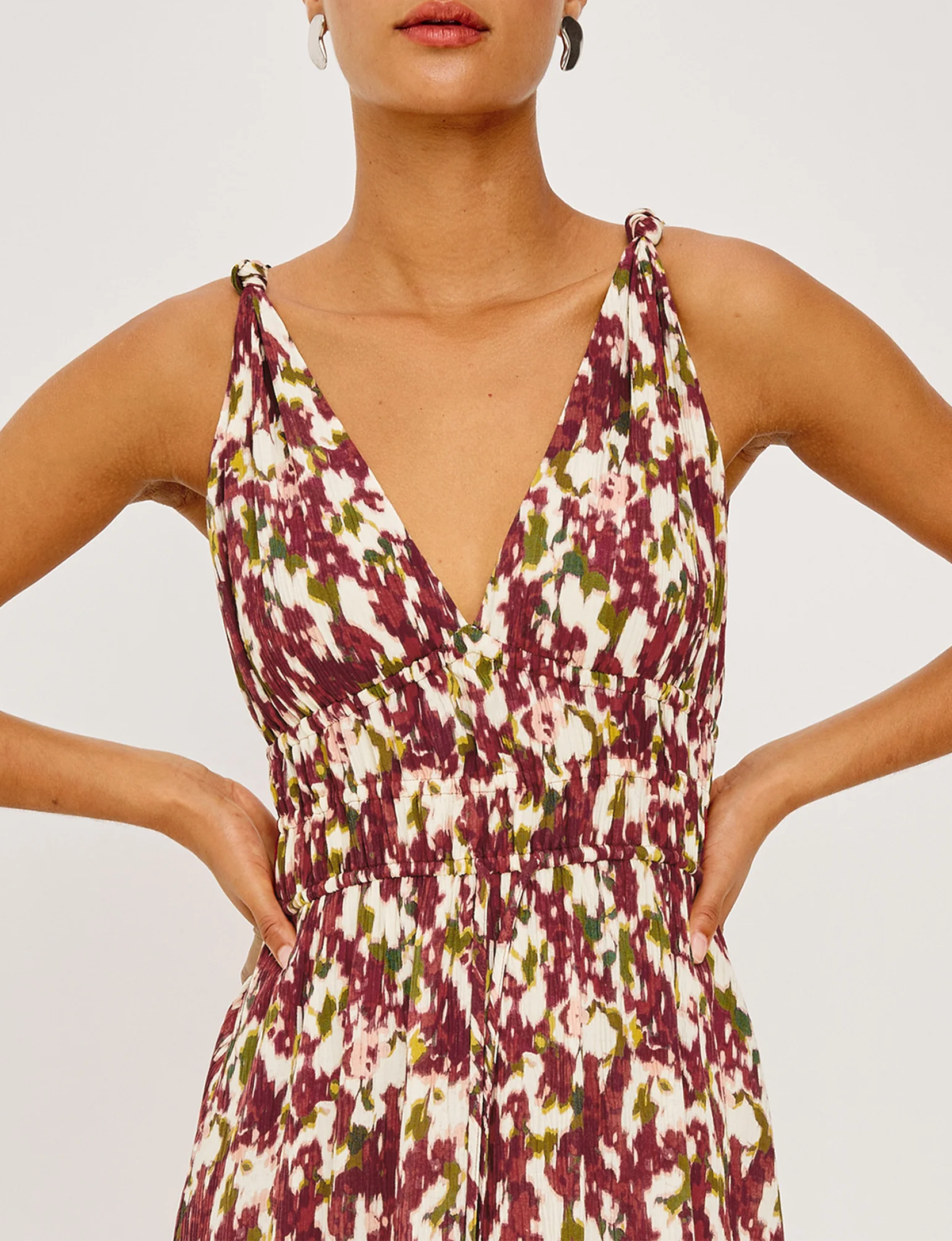 Marciana Dress, Cardinal Floral