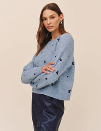 Embroidered Dream Sweater, Blue