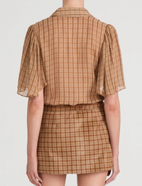 Flutter Shirt, Taupe/Multi Plaid