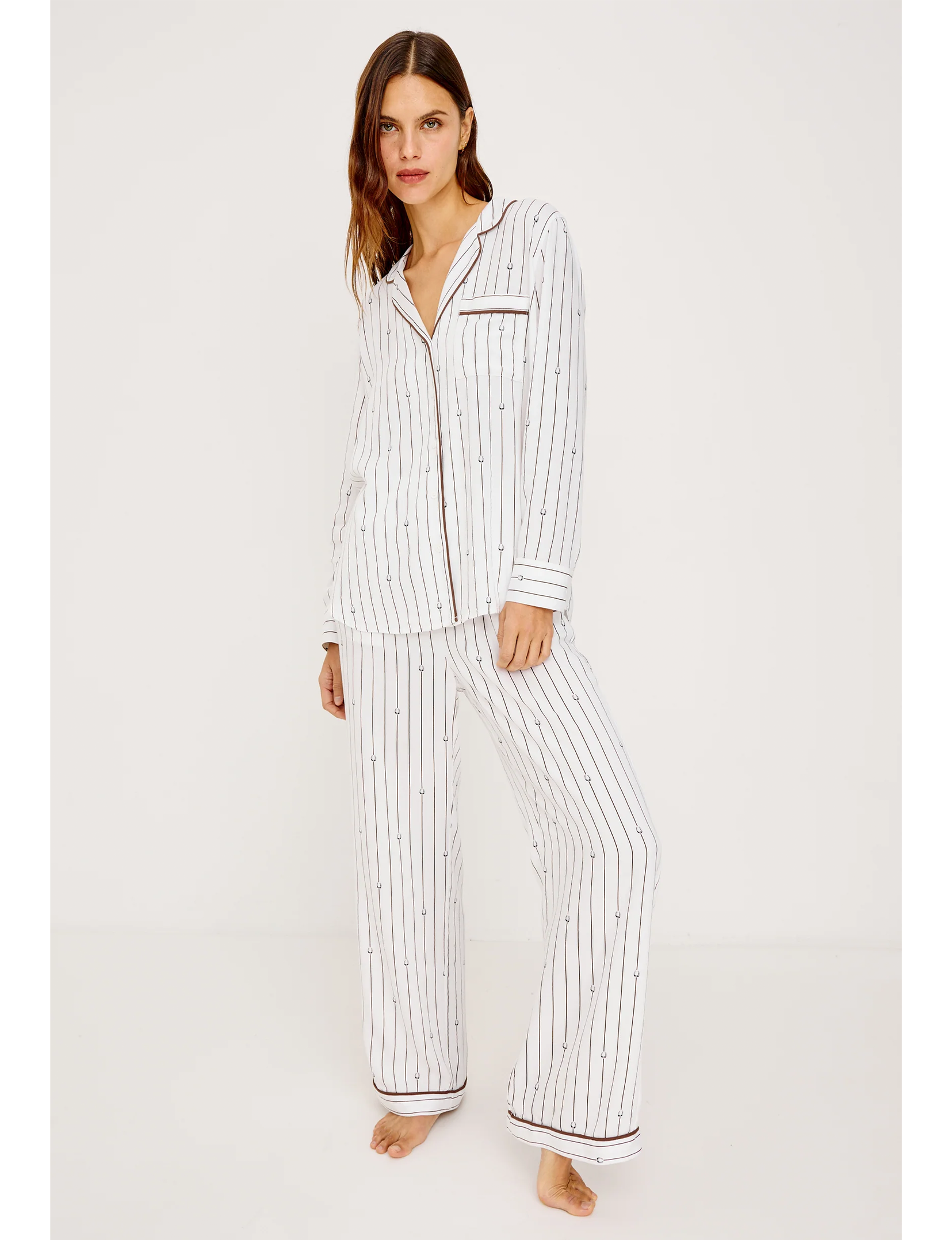Luna Pajama Set, Striped Lucky Horseshoes