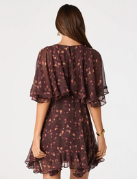 Lilah Dress, Eggplant Floral