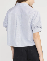 The Billow Shirt, Navy/Stripe