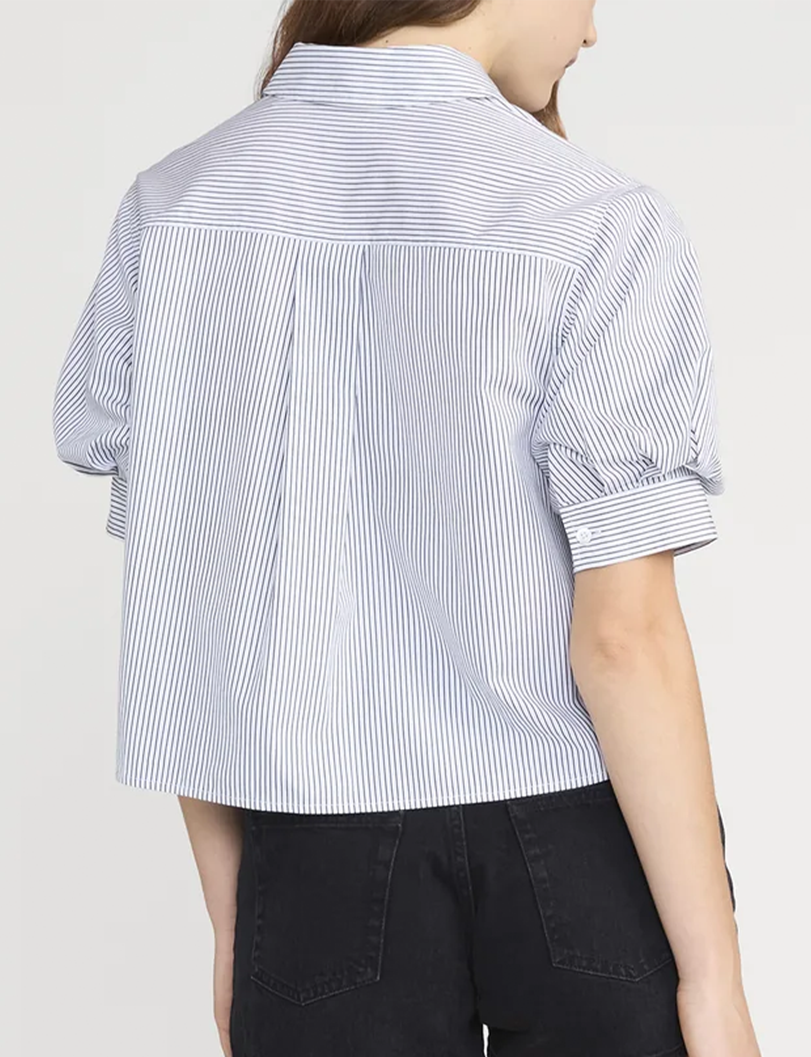 The Billow Shirt, Navy/Stripe