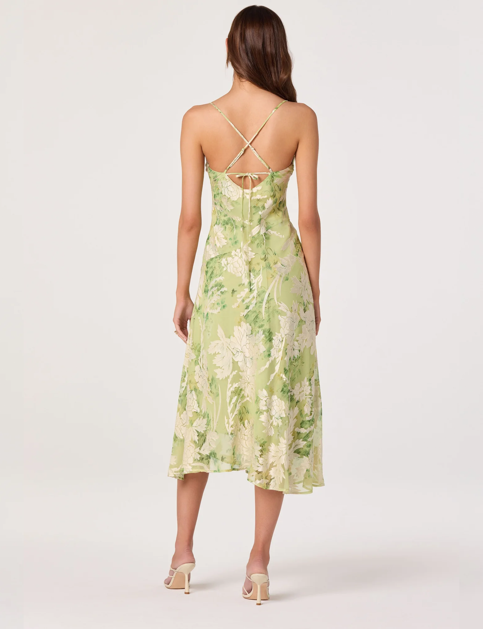 Gaia Dress, Light Green/Floral
