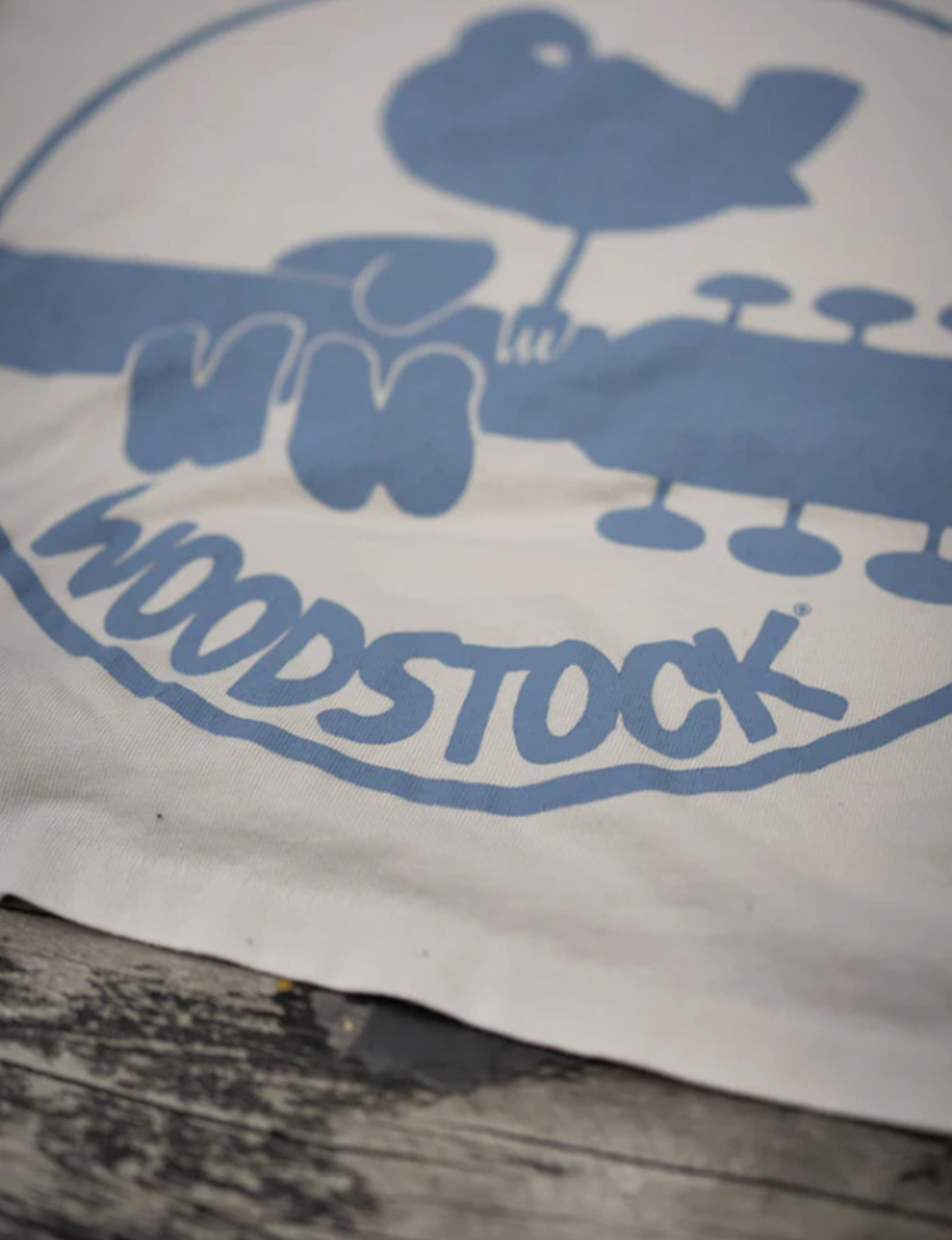 Woodstock Far Our Cropped Tee, Vintage White