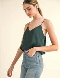 Amore Long Tank, Teal Blue