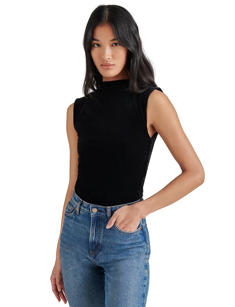 Esen Velvet Bodysuit, Black