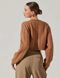 Jorah Cropped Sweater, Camel