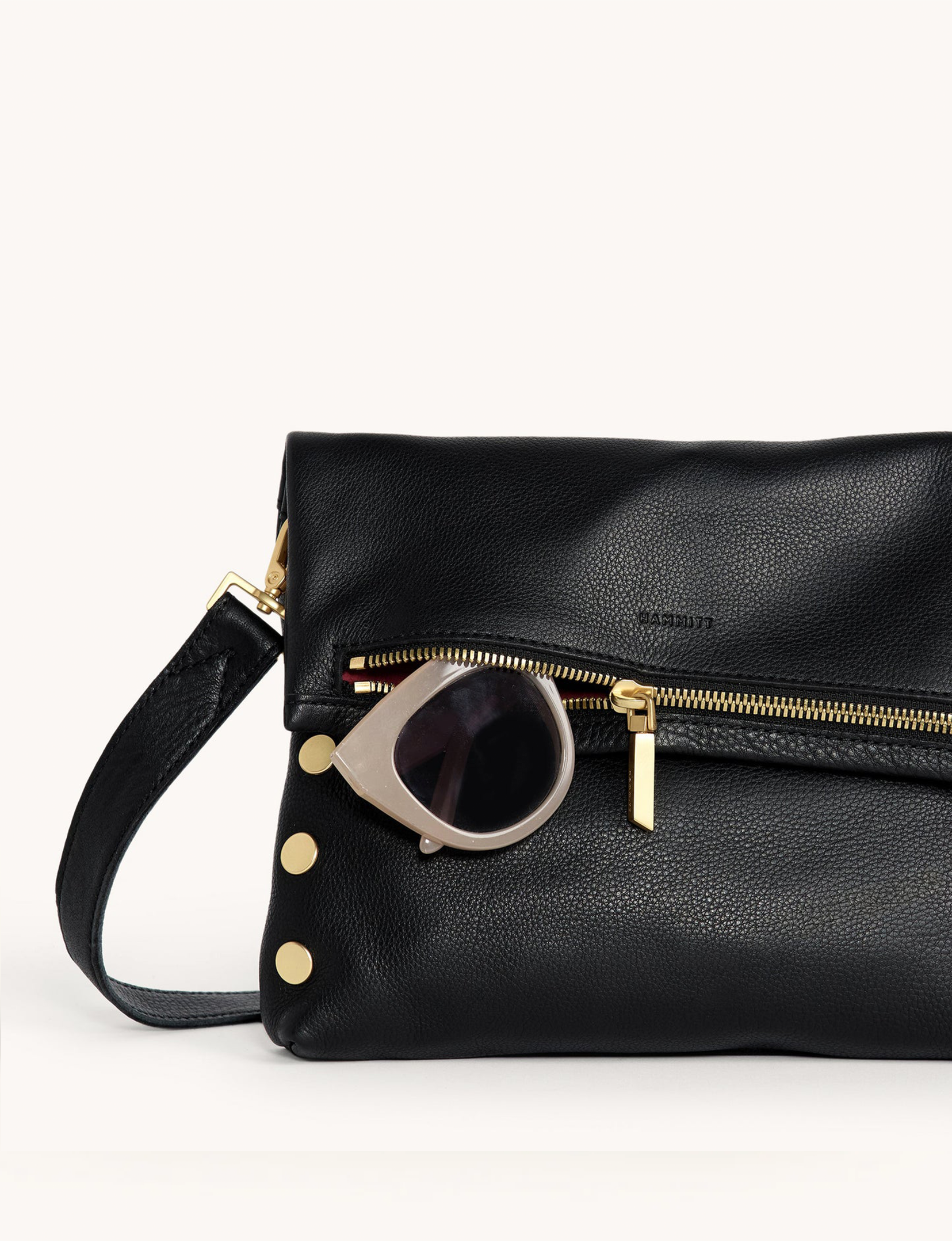 VIP Medium Handbag, Black/Bushed Gold