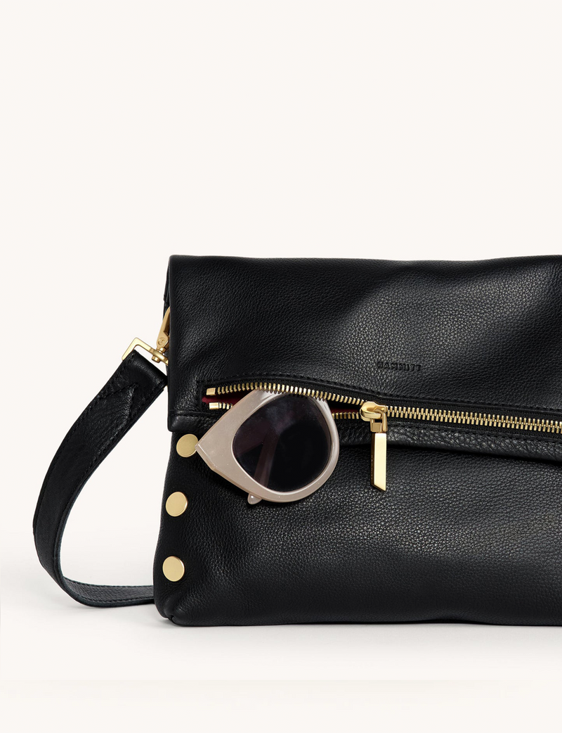 VIP Medium Handbag, Black/Bushed Gold