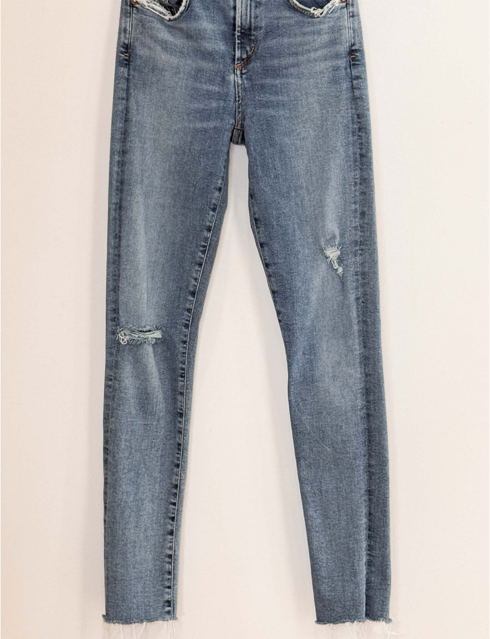 AGoldE Sophie Skinny Crop Jeans, Light Wash