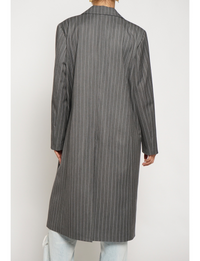 Laurel Pinstripe Coat, Charcoal