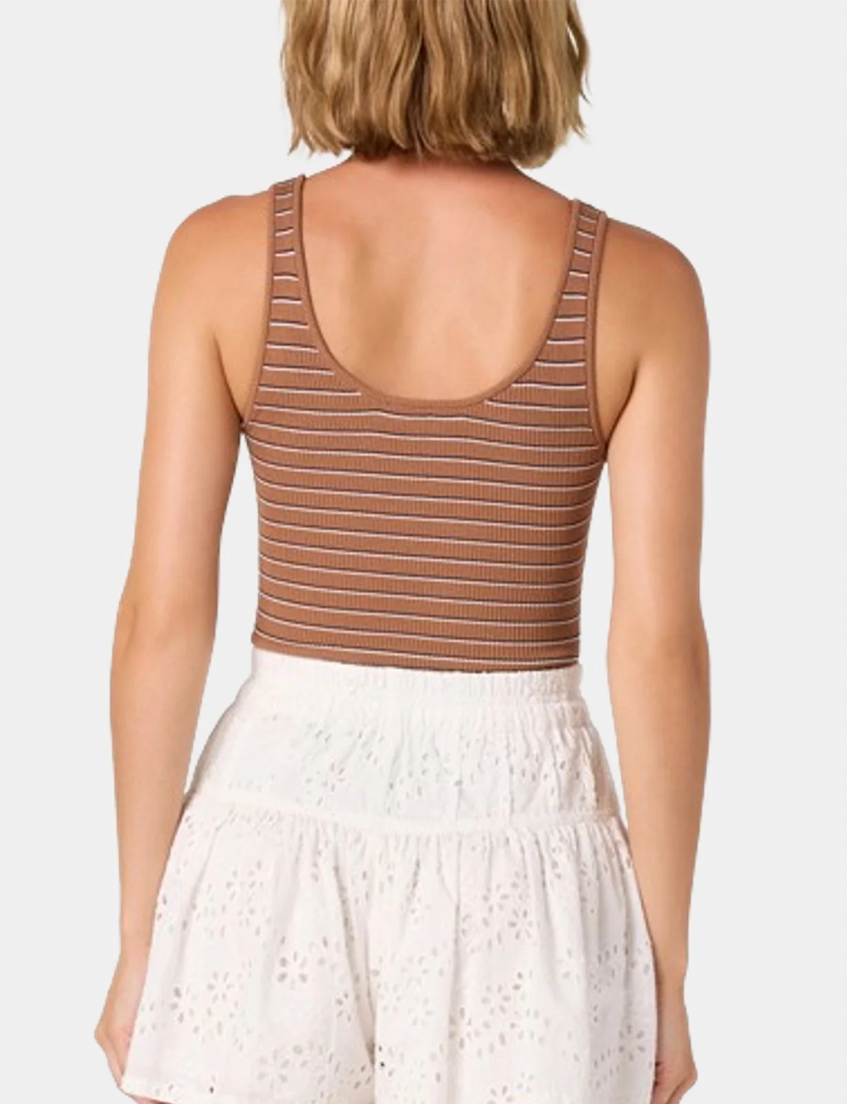 Kaylea Sweater Top, Brown Stripe