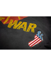 Love Not War Fleece Hoodie, Coal
