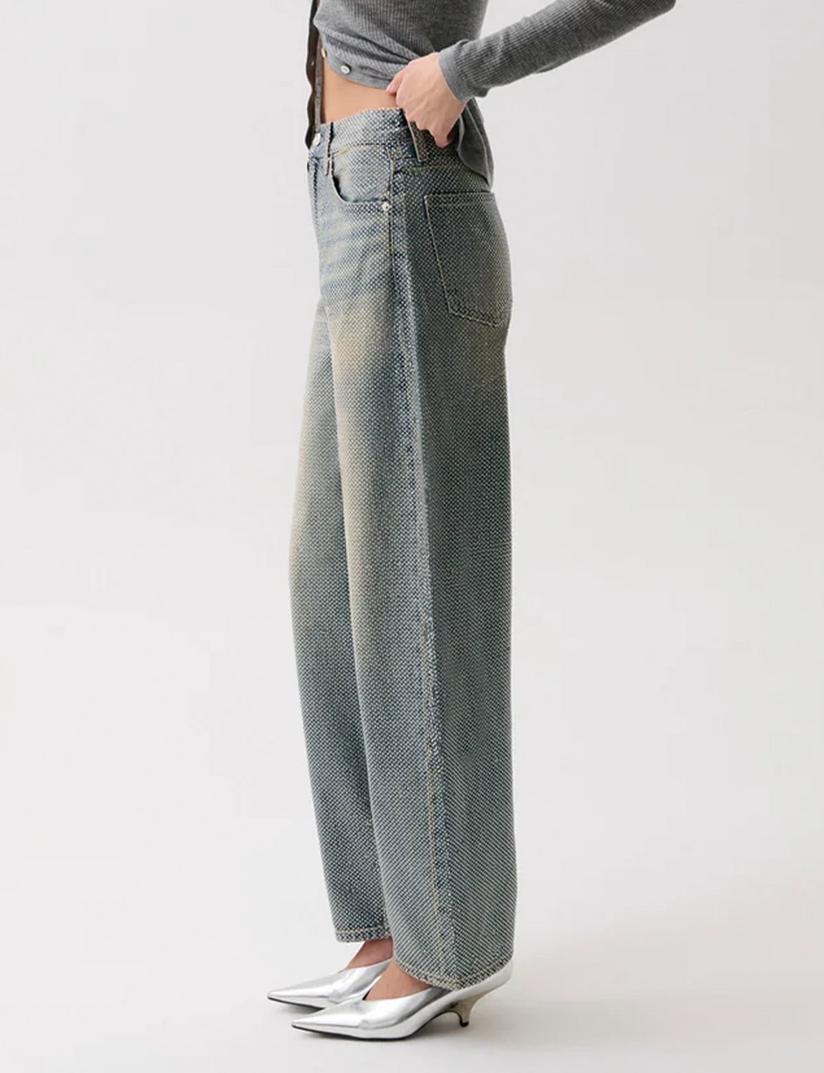 Wes High Rise Barrel, Moonbeam