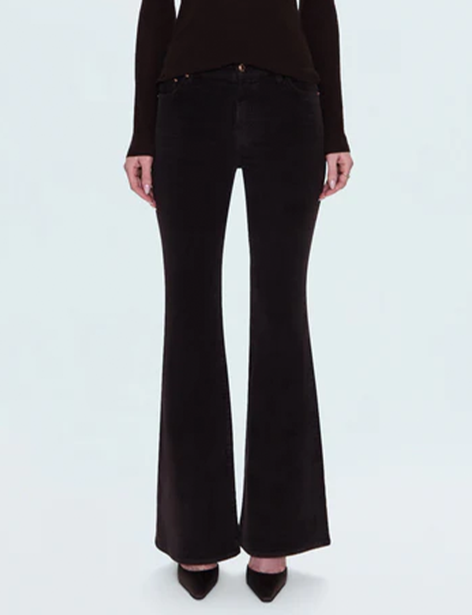 Kinsley Corduroy Mid-Rise Ultra Flare, Mocha