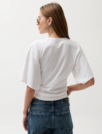 Veronica Kimono Fitted Tee, Le Blanc