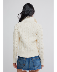 WTF Cable Collar Cardi, Ivory
