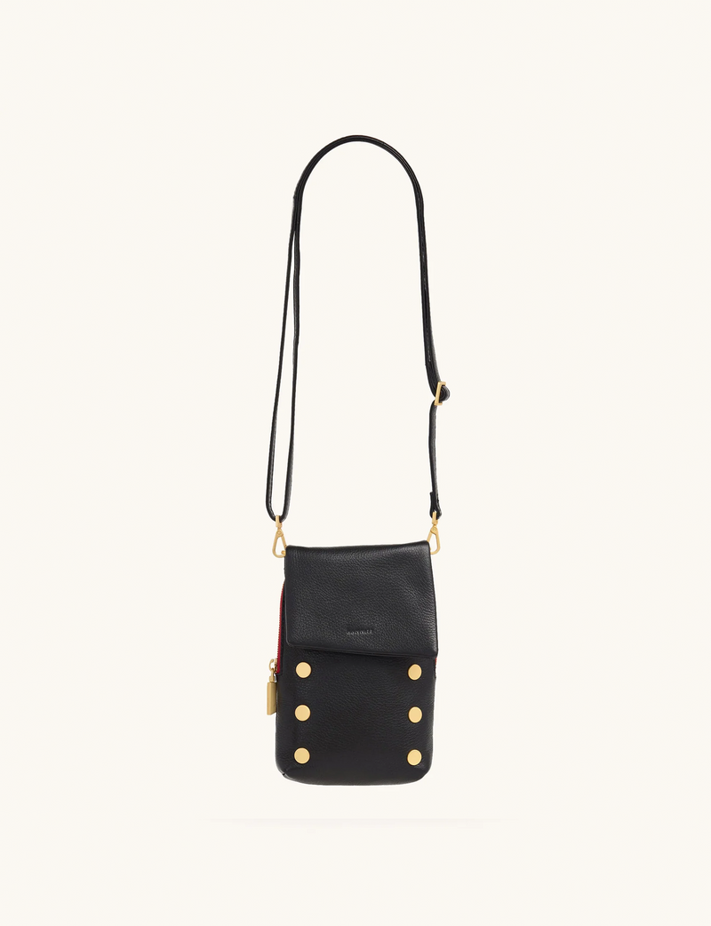 VIP Mobile Crossbody, Black/Brushed Gold