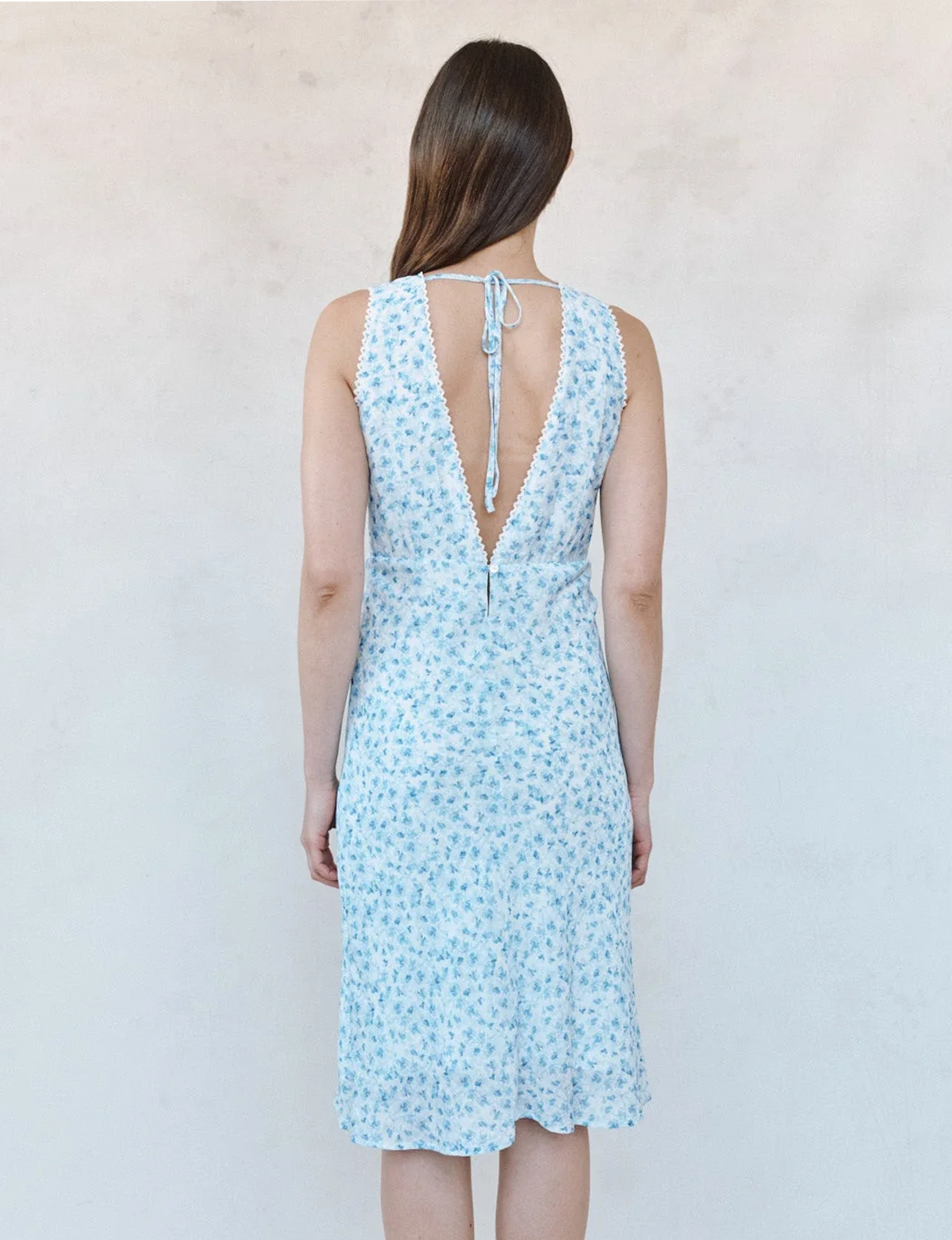 Fayden Maxi Dress, Blue Ditsy Floral