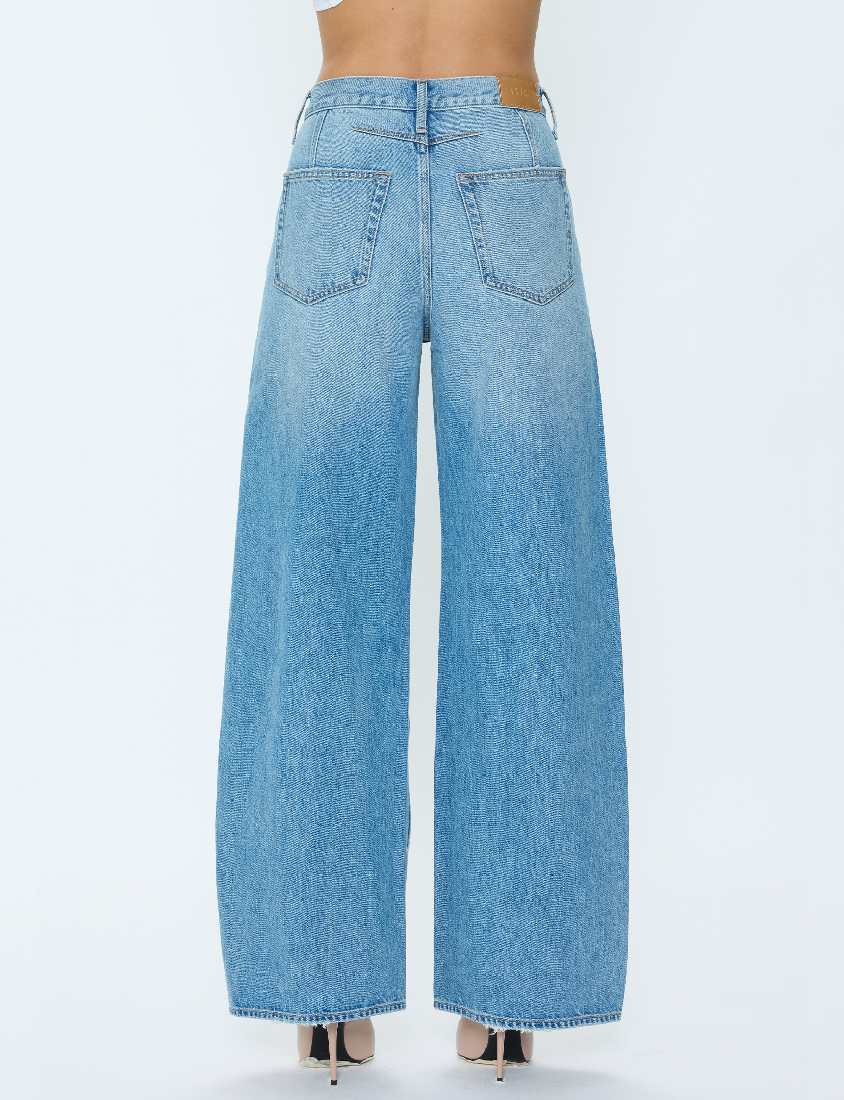 Sydney High Rise Bowed Wide Leg, Hazy