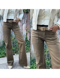 Romi Flare Pant, Washed Brown