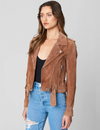 Suede Moto Jacket, Coffee Bean