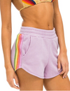 5 Stripe Women's Lounger Short, Mauve/Pink Green