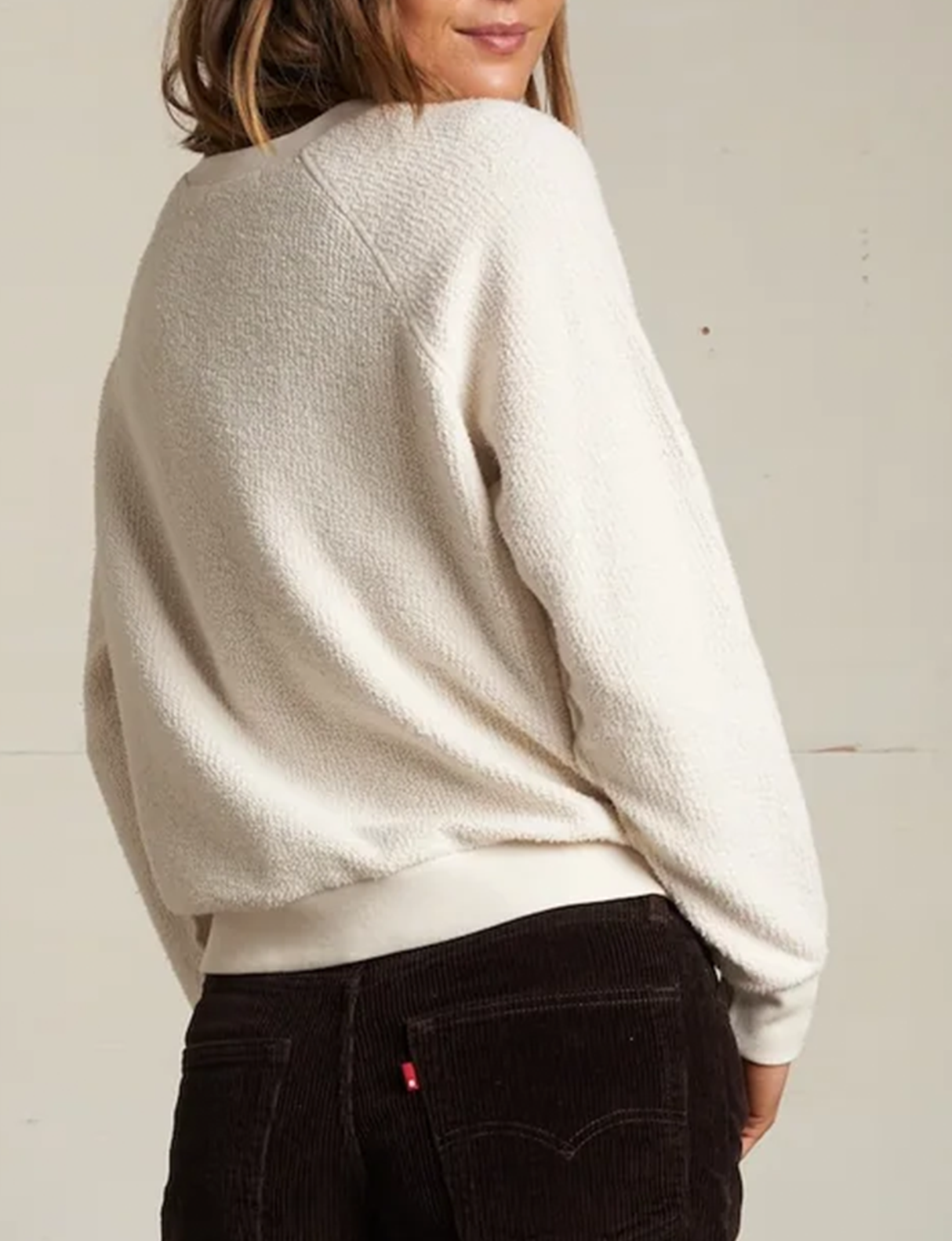 Zuri Reverse Fleece Sweatshirt, Sugar