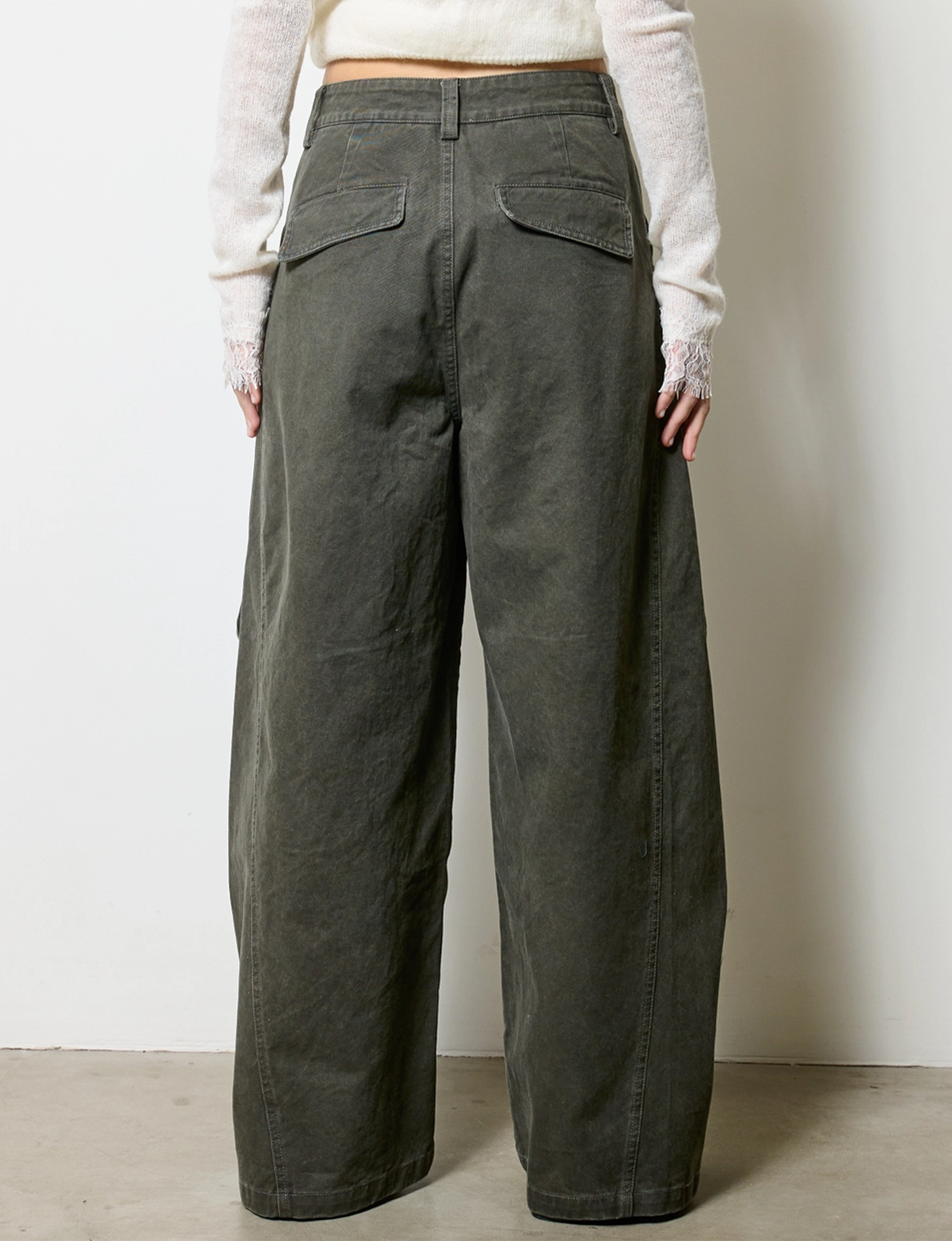 Wide Leg Cargo Pant, Jasper