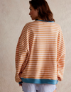 Classic Striped Crew, Latte/Combo