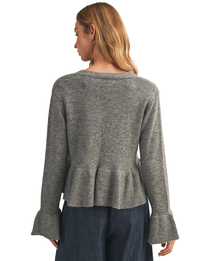 Peplos Cardigan, Heather Grey