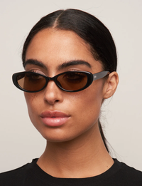 Cami Sunglasses, Black/Brown