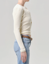 Drea Waffle Henley, Dune