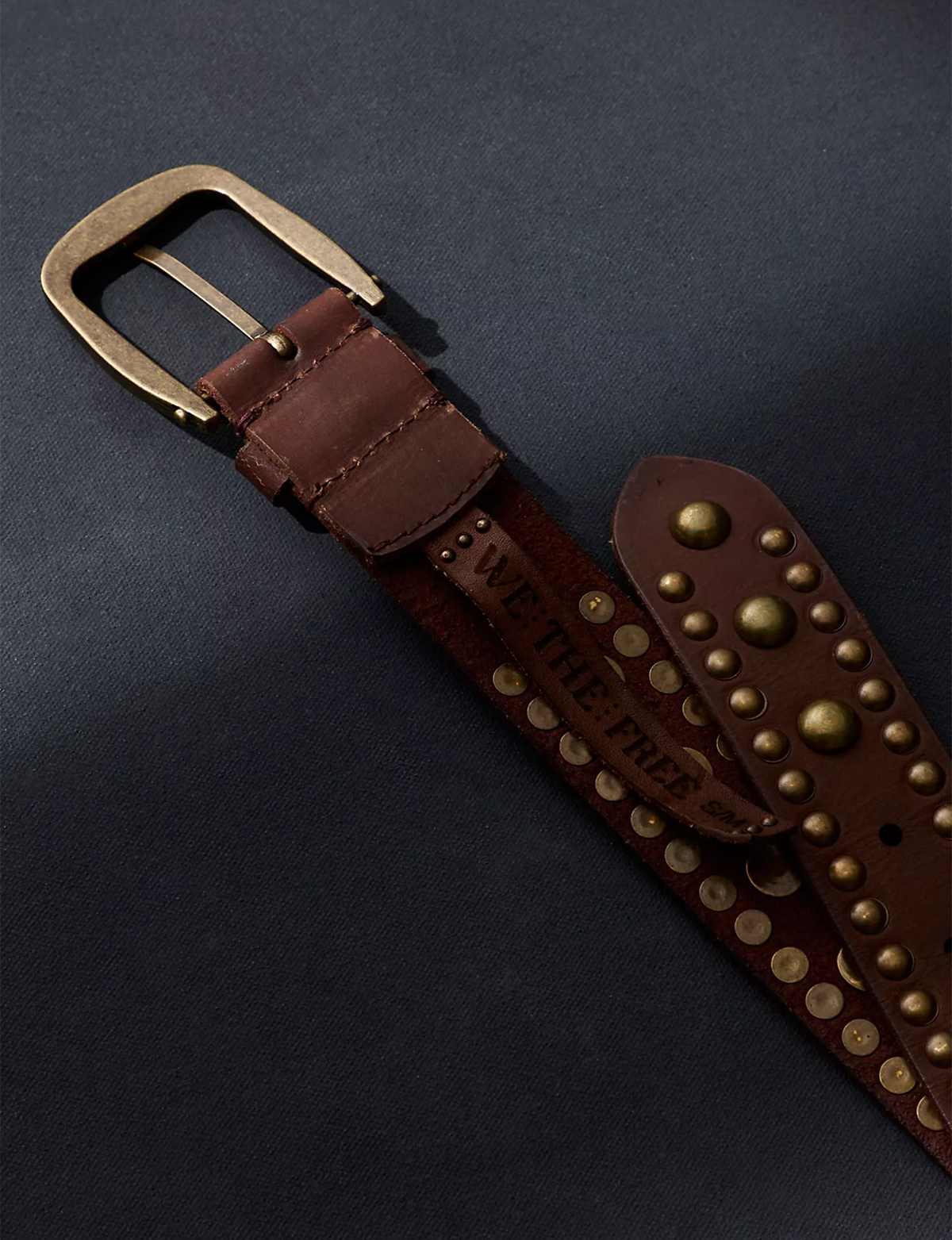 WTF Sola Stud Belt, Cognac
