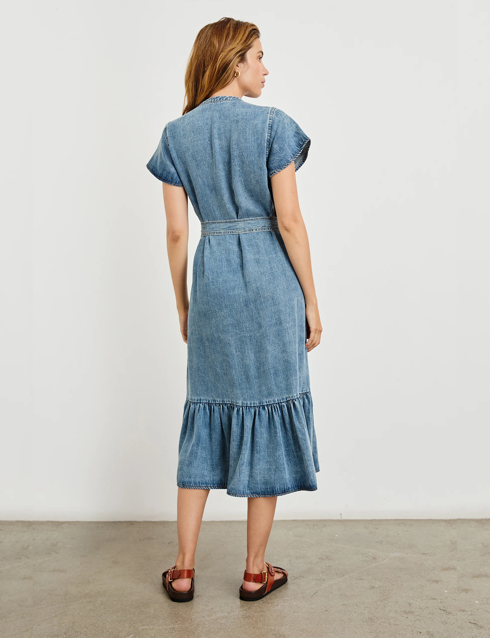 Kahlo Dress, Faded Indigo