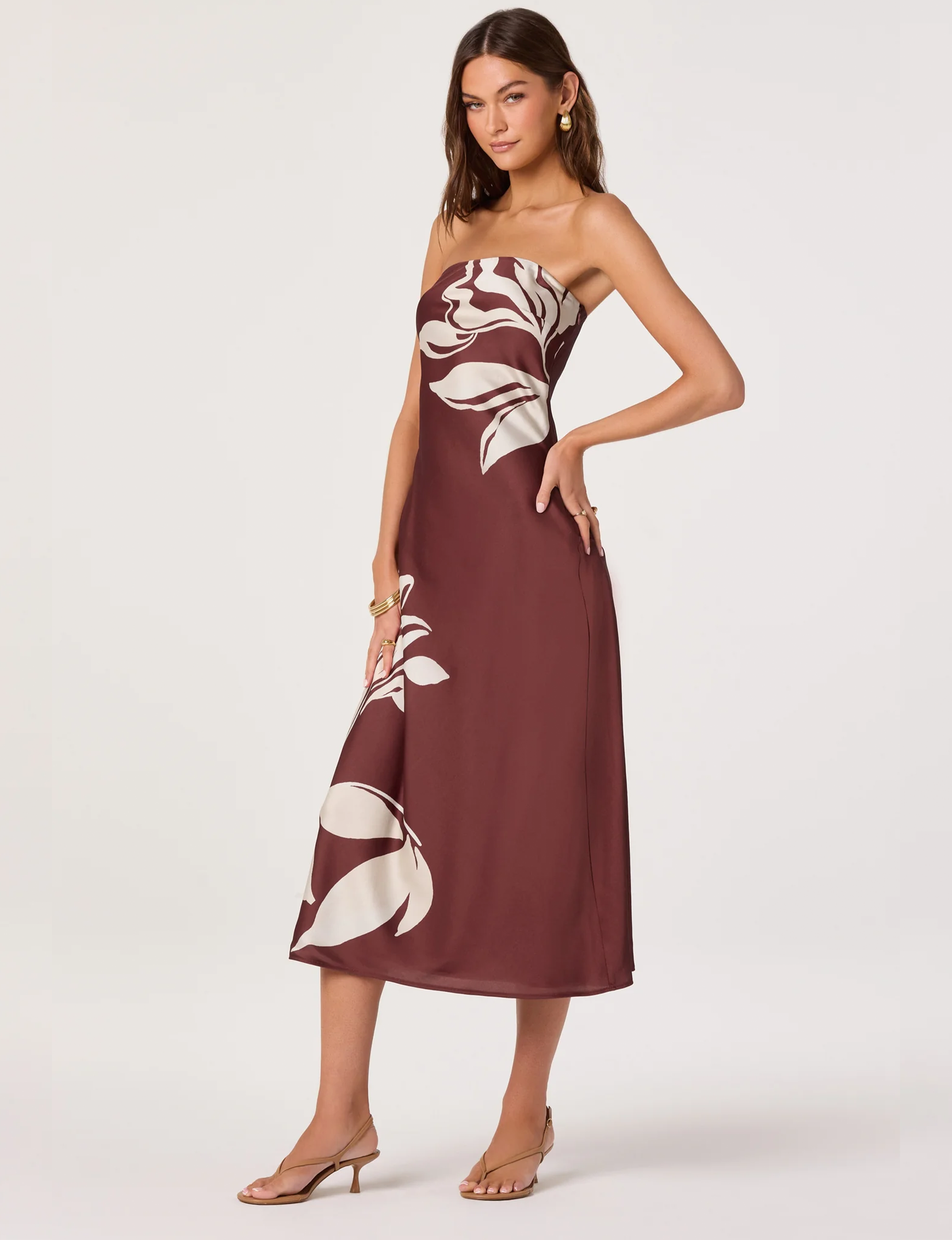 Annabeth Dress, Brown Floral
